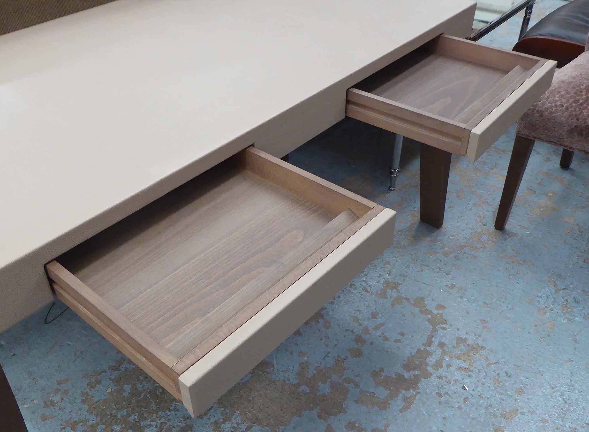 WRITING TABLE, contemporary, with two drawers, 75cm H. - Image 2 of 3