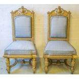 HALL CHAIRS, a pair,