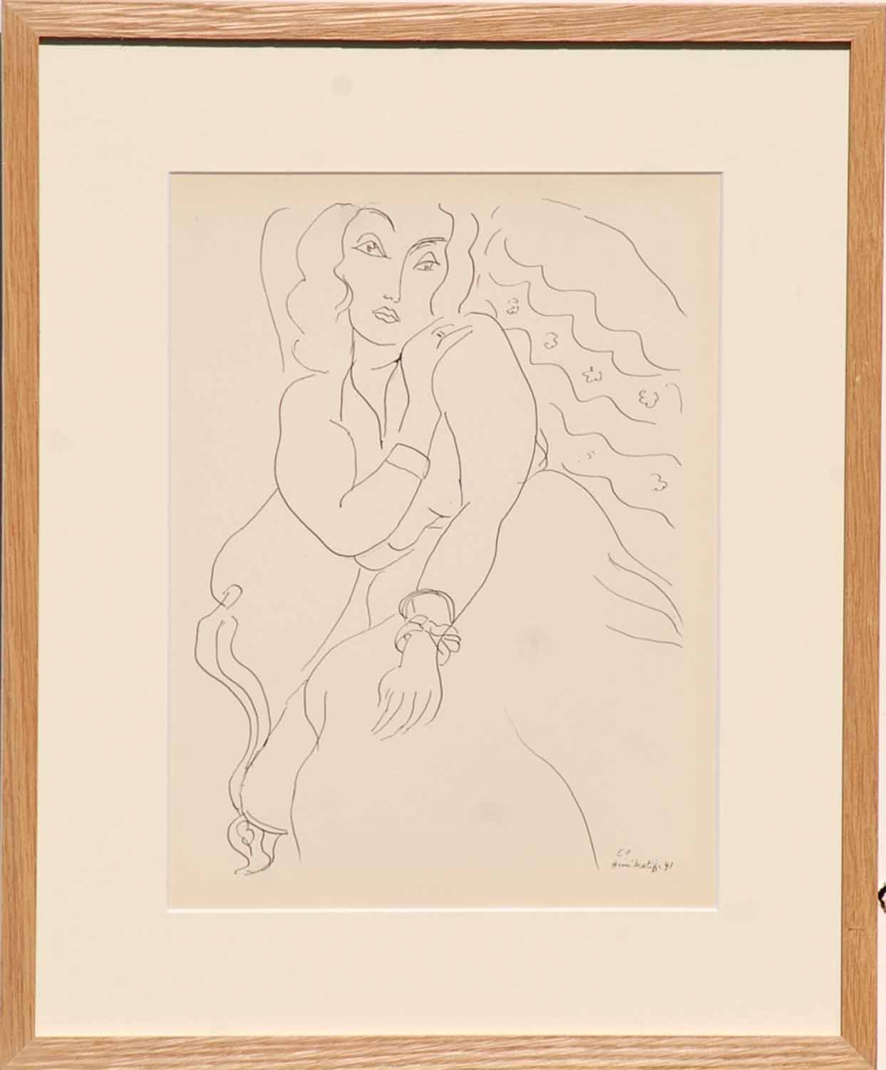 HENRI MATISSE 'Collotype E9', signed in the plate, edition 950, 1943, Suite: Themes & Variations,