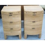 BEDSIDE CHESTS, a pair, 'Navaho' by 'Barker and Stonehouse', solid oak,