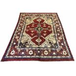 FINE PERSIAN HERIZ CARPET, 263cm x 203cm,