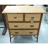 ORIENTALIST STYLE CHEST, Southeast Asian bamboo construction, 90cm L x 44cm x 93cm.