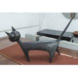 BRONZE CAT STUDY, 60cm H.