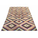 SWEDISH DESIGN KILIM, 230cm x 168cm, Missoni inspired.