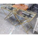 MIRRORED TRAY TABLES, a pair, French 1950s inspired design.