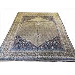 FINE ANTIQUE TABRIZ CARPET, 340cm x 243cm,