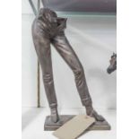 BRONZE SCULPTURE OF LADIES LEGS, 38cm H.