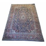 ANTIQUE KASHAN RUG, 207cm x 131cm,