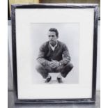 PAUL NEWMAN, 1958, black and white photoprint, 53cm x 45cm overall, framed and glazed.