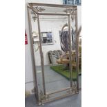 MIRROR, Continental inspired style, silvered finish, 193cm x 92cm.