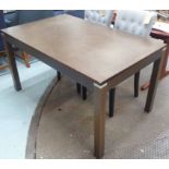 DINING TABLE, contemporary design, with metal detail, 140cm x 85cm x 75cm.