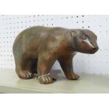 BRONZE BEAR, in form of 'Fox's' Glacier Mint, by P. Chenet, 31cm L.