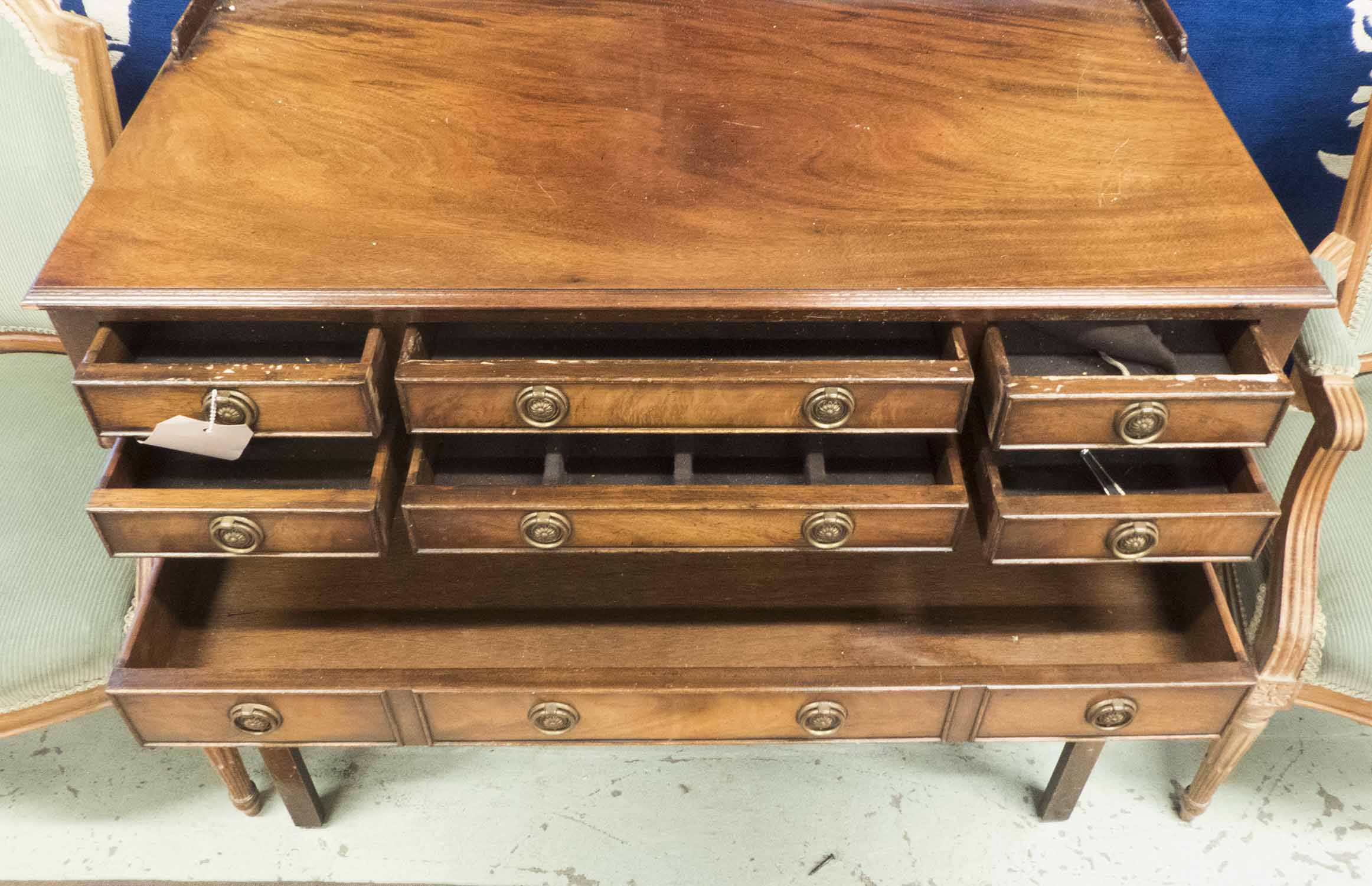 SERVING/CUTLERY CABINET, Georgian style, mahogany, with fitted drawers, 96cm W x 52cm D x 85cm H. - Image 2 of 3