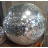 DISCO BALL, of substantial proportions, vintage 1970s, Swedish, 100cm diameter approximately.