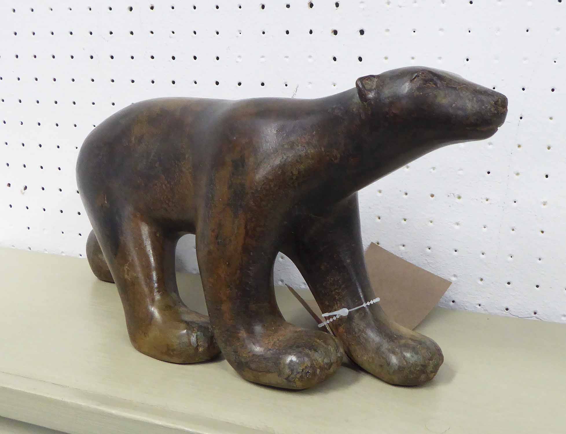 BRONZE BEAR, in style of François Pompon, by P. Chenet, 34cm L.