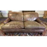 GEORGE SMITH STYLE SOFA, two seater,