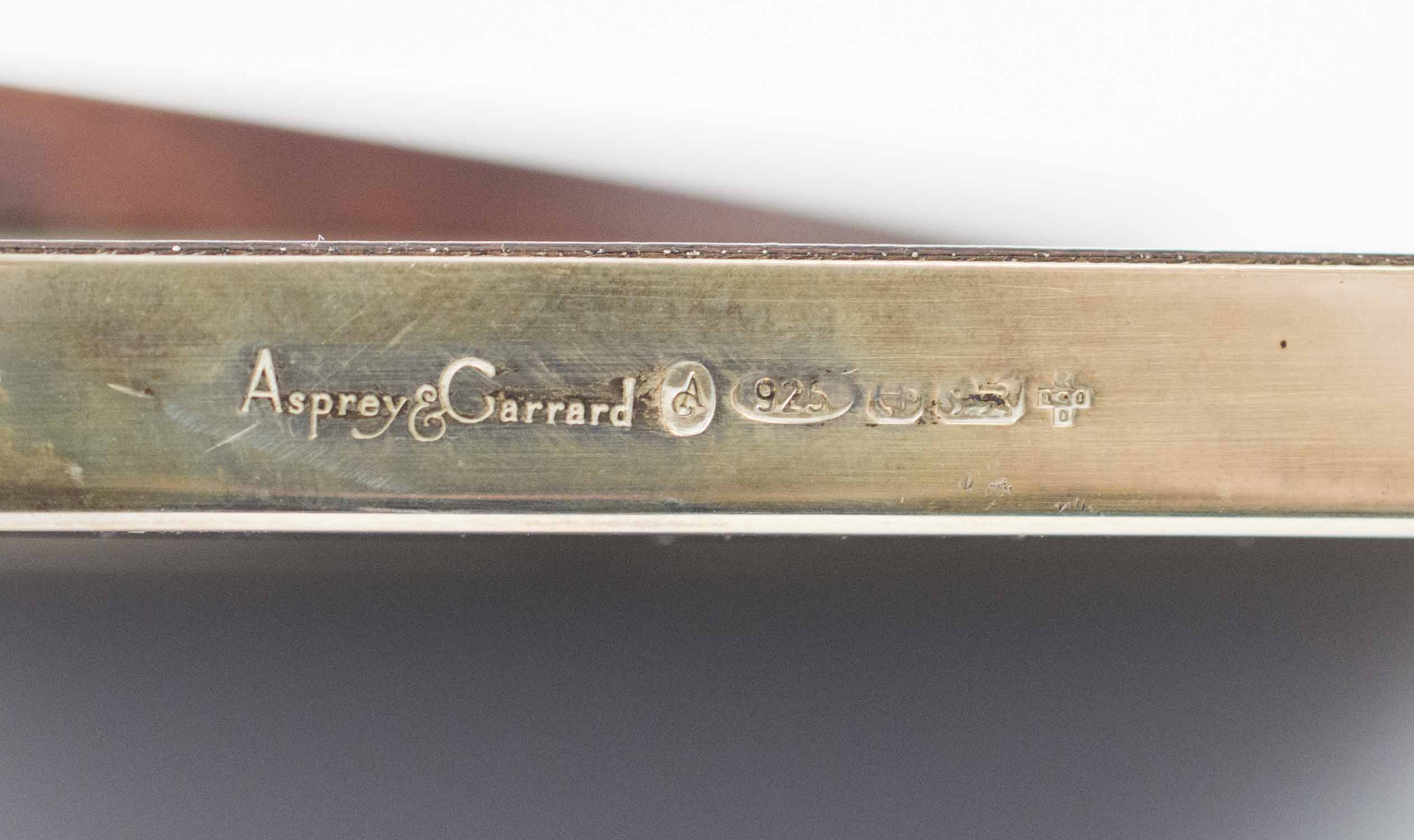 ASPREY AND GARRARD SILVER PHOTOGRAPH FRAME, 25.5cm H x 20.5cm and another 29.5cm H x 24cm maker RC. - Image 3 of 4