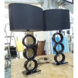 TABLE LAMPS, a pair, contemporary design, 76cm H.