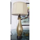 JOHN RICHARD TABLE LAMP, gilded glass base, with shade, 85cm H.