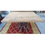 ANTLER BASE DINING TABLE, vintage Scandinavian inspired design, 80cm H.