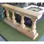 SANDSTONE BALUSTRADES, two, 161cm W x 27cm D x 80cm H overall.