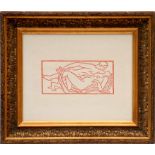 ARISTIDE MAILLOL 'Nudes', woodcut, 26cm x 21cm, framed and glazed.