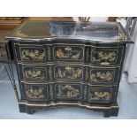 DREXEL HERITAGE COMMODE, et cetera by Drexel Heritage, black lacquer Chinoiserie,