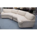 WEIMAN COMPANY SOFA, contemporary in white damask upholstery, 300cm.