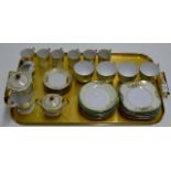 TRAY CONTAINING QUANTITY NORITAKE STYLE TEA & COFFEE WARE