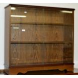 OAK GLASS FRONTED BOOKCASE