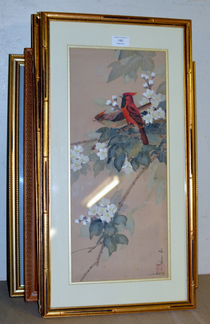 VARIOUS FRAMED PICTURES, ORIENTAL PICTURES ETC