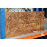 CARVED WOODEN ORIENTAL STYLE PANEL