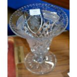 ORNATE CUT CRYSTAL VASE