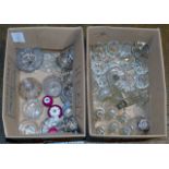 2 BOXES WITH ASSORTED CUT CRYSTAL & GLASS WARE