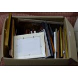 BOX WITH ASSORTED FRAMED PICTURES