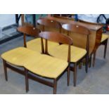 TEAK DROP LEAF TABLE WITH 6 CHAIRS