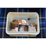 BOX WITH VARIOUS OLD COINAGE