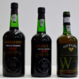 3 BOTTLE PORT SELECTION COMPRISING COCKBURN'S SPECIAL RESERVE - 1 LITRE, 20% VOL, COCKBURN'S SPECIAL