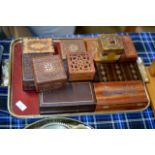 VARIOUS WOODEN TRINKET BOXES