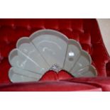 FAN SHAPED DECO STYLE WALL MIRROR