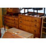 2 PIECE MAHOGANY BEDROOM SET COMPRISING 4 DRAWER CHEST & 3 DRAWER DRESSING CHEST