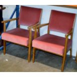 PAIR OF TEAK FRAMED CHAIRS