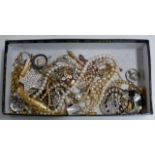 BOX WITH QUANTITY VARIOUS COSTUME JEWELLERY