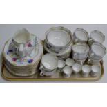 TRAY CONTAINING QUANTITY ROYAL DOULTON HAND PAINTED TEA WARE