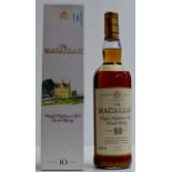 THE MACALLAN AGED TEN YEARS OLD SINGLE HIGHLAND MALT SCOTCH WHISKY - 70CL, 40% VOL