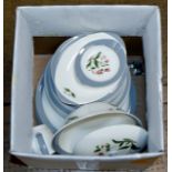 BOX CONTAINING QUANTITY WEDGWOOD DINNER WARE