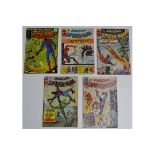 5 RARE & VINTAGE COMIC BOOKS, THE AMAZING SPIDERMAN - ISSUE NUMBERS 5, 13, 17, 20 & 21