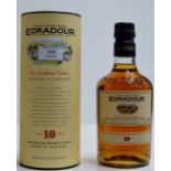 EDRADOUR AGED 10 YEARS HIGHLAND SINGLE MALT SCOTCH WHISKY WITH PRESENTATION TIN - 70CL, 40% VOL