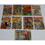 9 RARE & COLLECTABLE SILVER AGE COMIC BOOKS - THE FANTASTIC FOUR, VOLUMES 3, 4, 6, 22, 25, 26, 27,