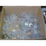 BOX WITH VARIOUS USING CUT CRYSTAL & GLASS WARE